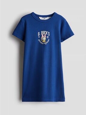 H&M X Disney Ribbed Disney Duck Dress